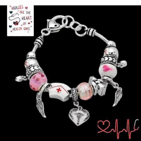 Nurse Charm Bracelet New Frontline Heroes Angels New RN LPN Medical Prof… - Picture 3 of 7